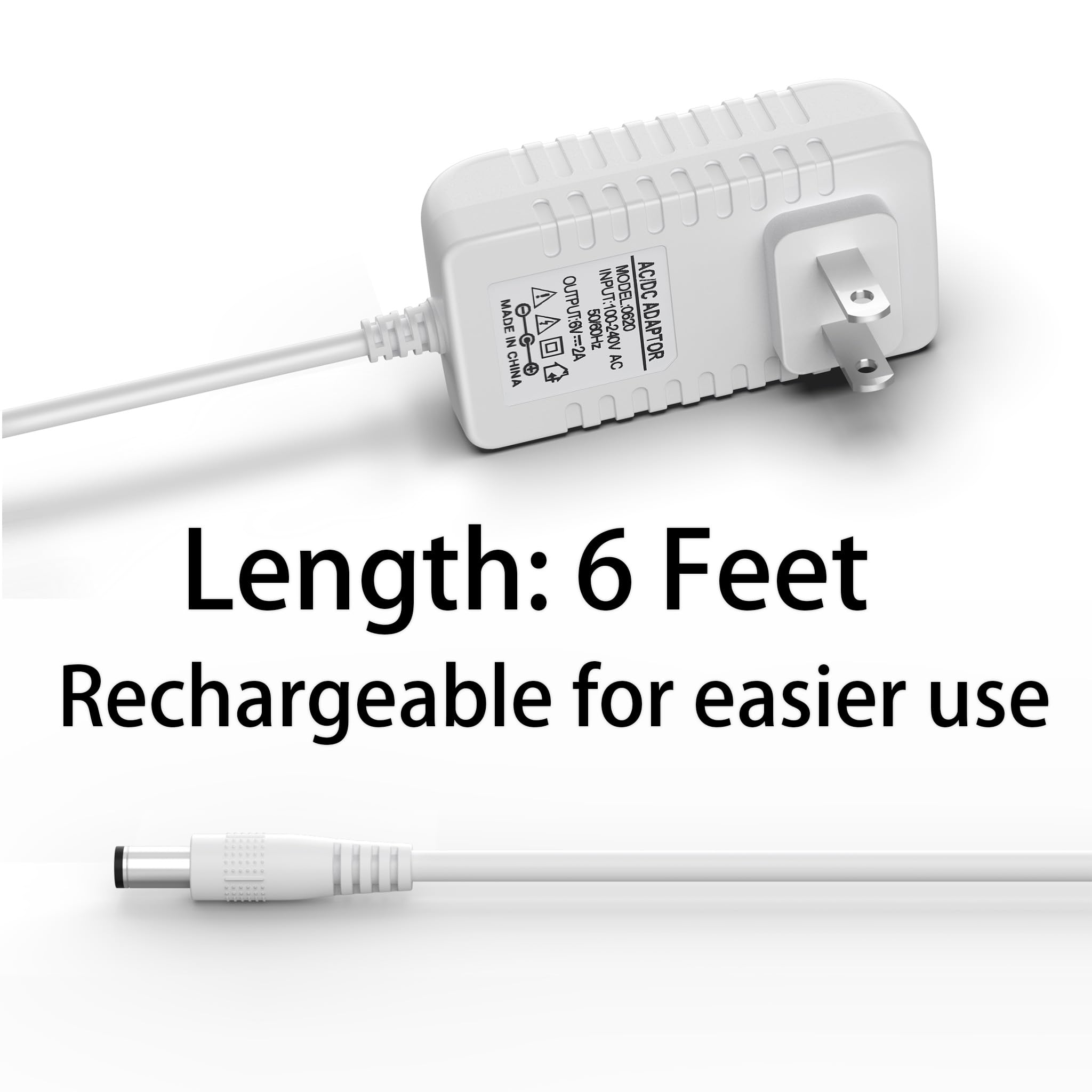 Little Tikes Swing 6V AC Adapter 10 Ft Power Cord, Baby Swing