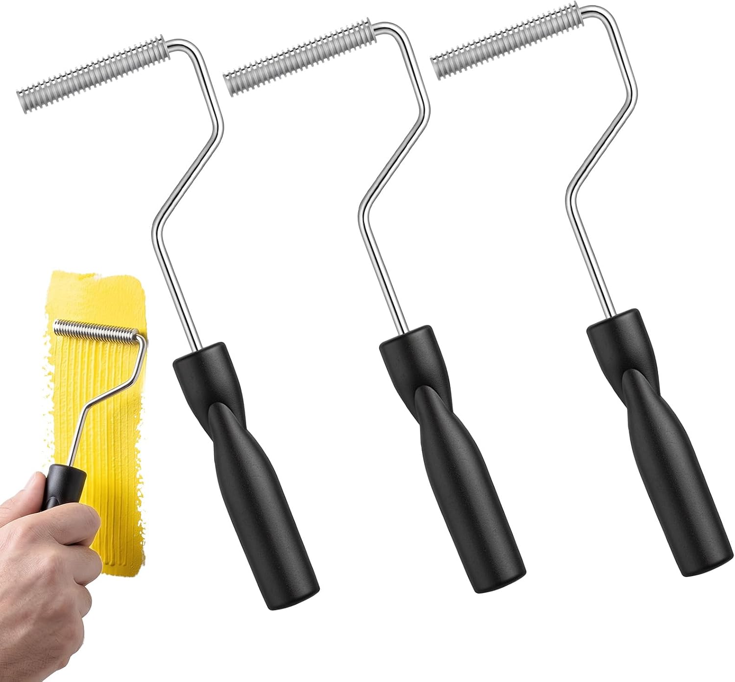 3pcs 3 Inch Bubble Paddle Tool, Resin Roller with Iron Head, Epoxy Roller