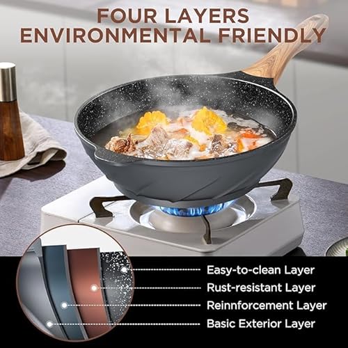 Itsmillers Nonstick Wok And Stir Fry Pan 12.5 Inch With Spatula thumb #4