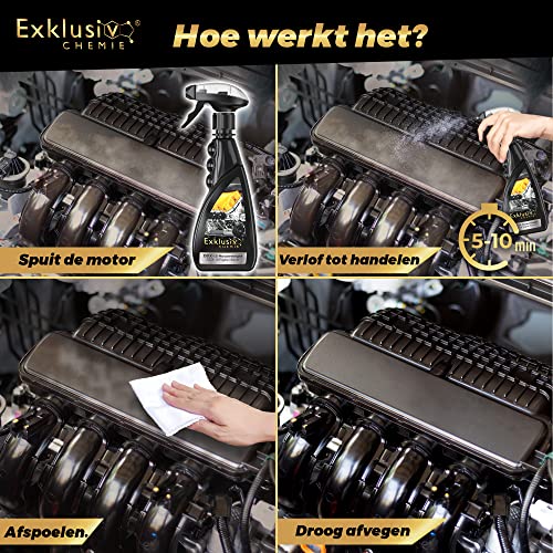Exklusiv Chemie® Motorreiniger | Lost vuil, olie, hars op | Teerverwijderaar | Motor koudreiniger | Motorreiniger | Onderdelenreiniger | Ontvetter | 500 ml - Image 6