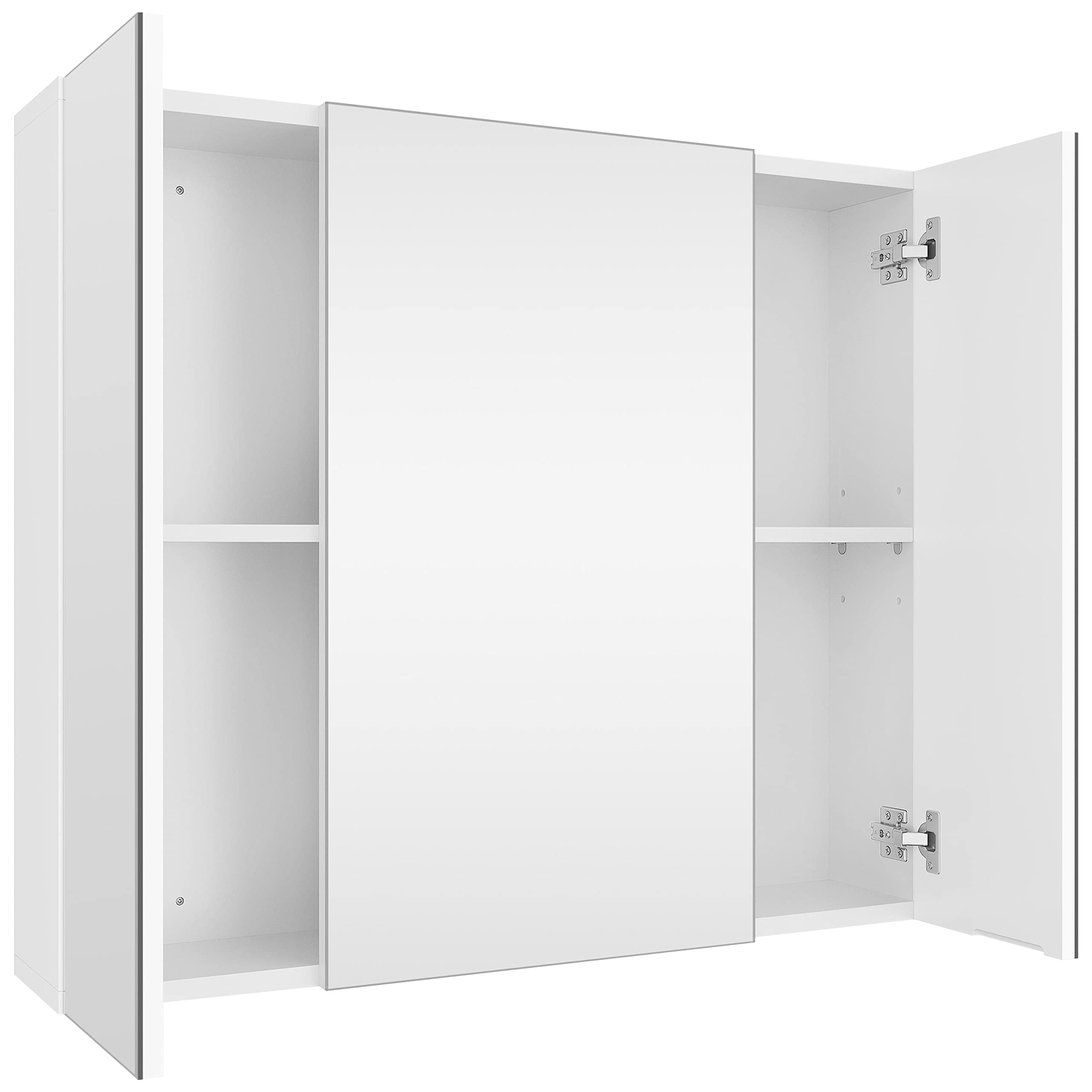 Buy Topeakmart 2Tier Wall Mounted Medicine with 3 Mirror Doors