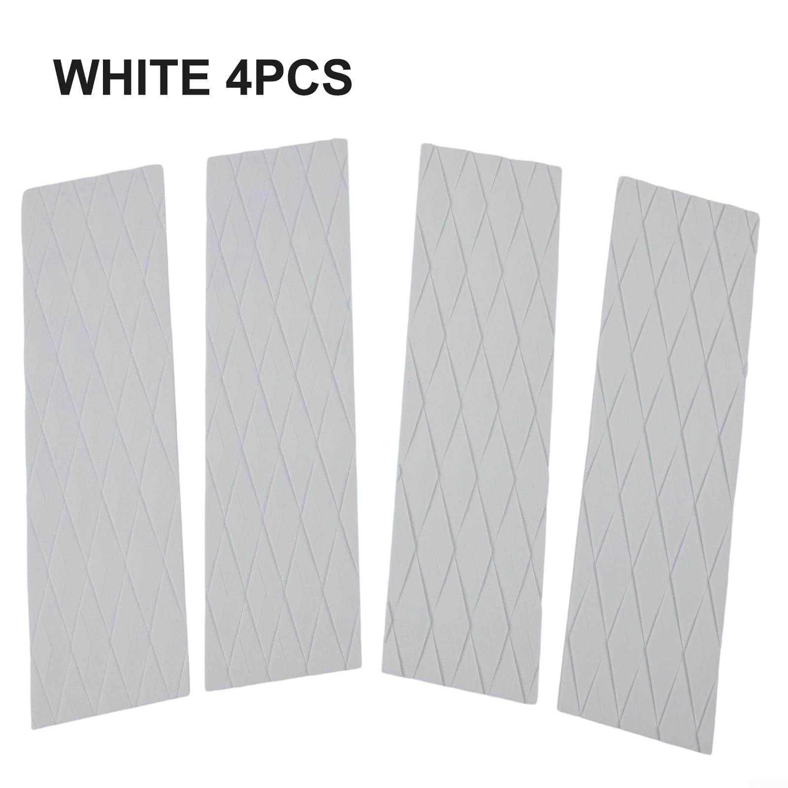 Alfombrillas antideslizantes de EVA para tablas de surf, acanaladas con respaldo, blanco