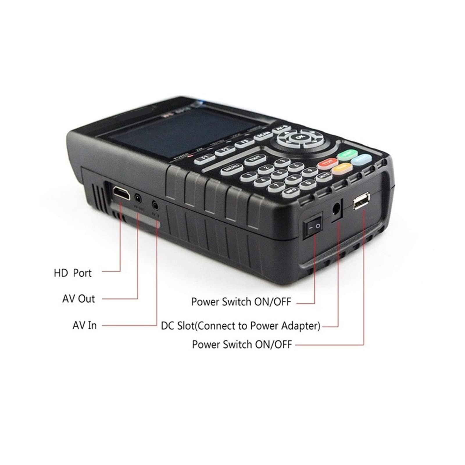 Wyszukiwarka sygnału satelitarnego, WS-6916 Wizjer Satelitarny HD DVB-S2 Wyszukiwarka Satelitarna O Wysokiej Rozdzielczości 3,5-calowy Ekran LCD DVB