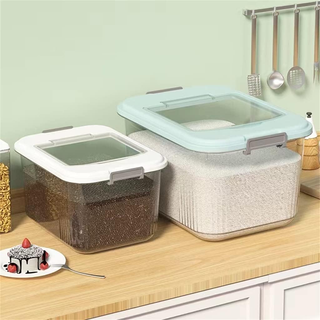 Dispenser Rice Storage Box Grain Container Sealed Cereals Bucket Dog Food Kitchen Organizer image 5