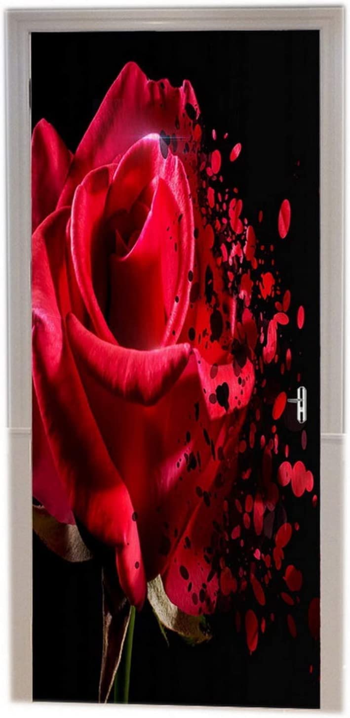 3D Adesivi Per Porte Fotomurali Autoadesivi - Bellissime Piante E Fiori 95 X 215 Cm - Peel And Stick Decalcomanie Per Porte Carta Da Parati