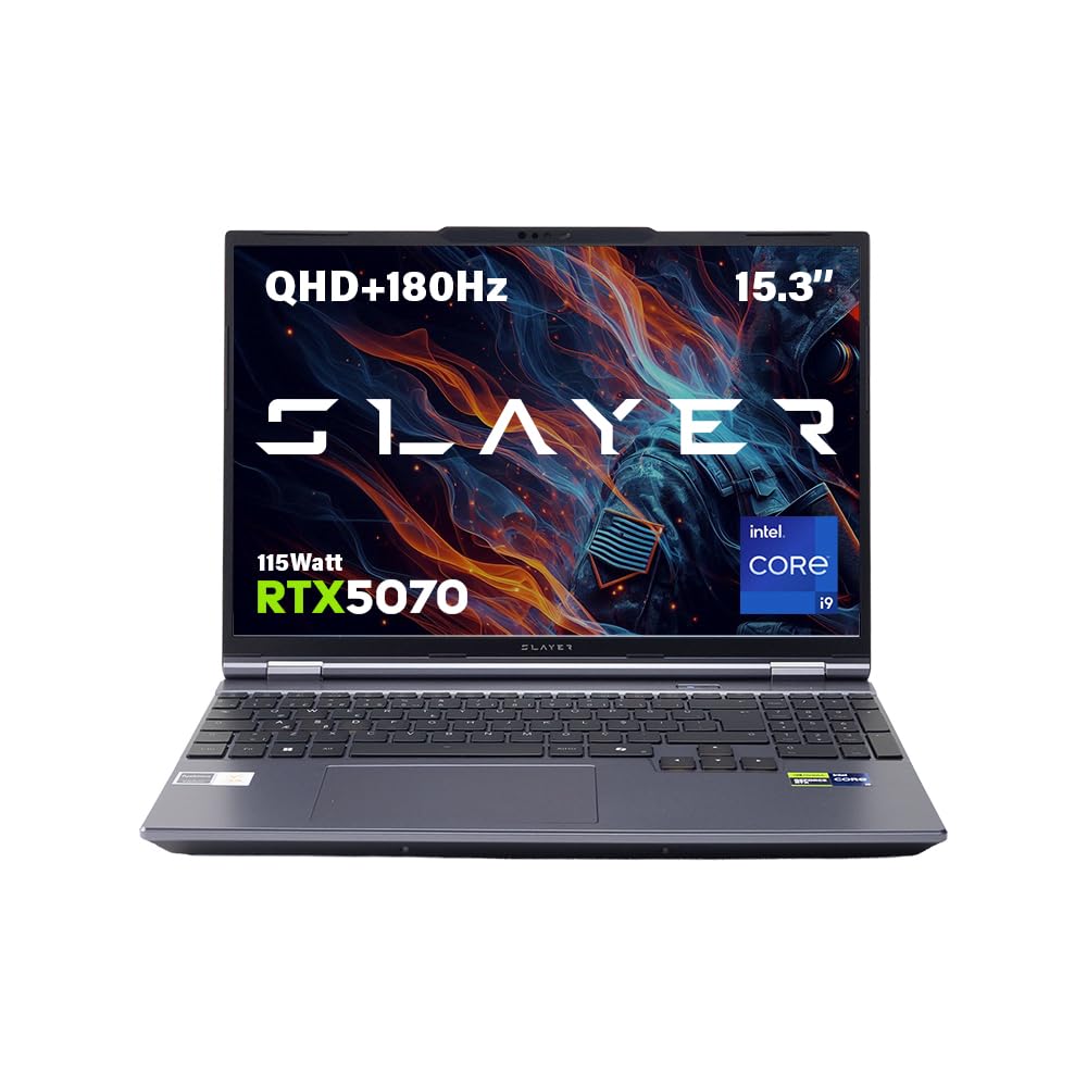 Game Garaj Slayer X9T2-5070 C2 Intel Core i9 14900HX 16GB RAM 1TB SSD RTX5070 15.3" 180Hz QHD+…