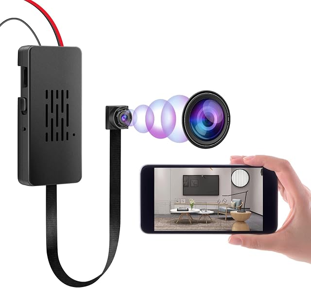 Wireless WI-FI Compact Camera,1080P HD Mini Camcorder and Recorder with Motion Detection Alarm Night Vision,SD Card Handheld Surveillance Camera,for Drones,Office Conference Recording Audio Video