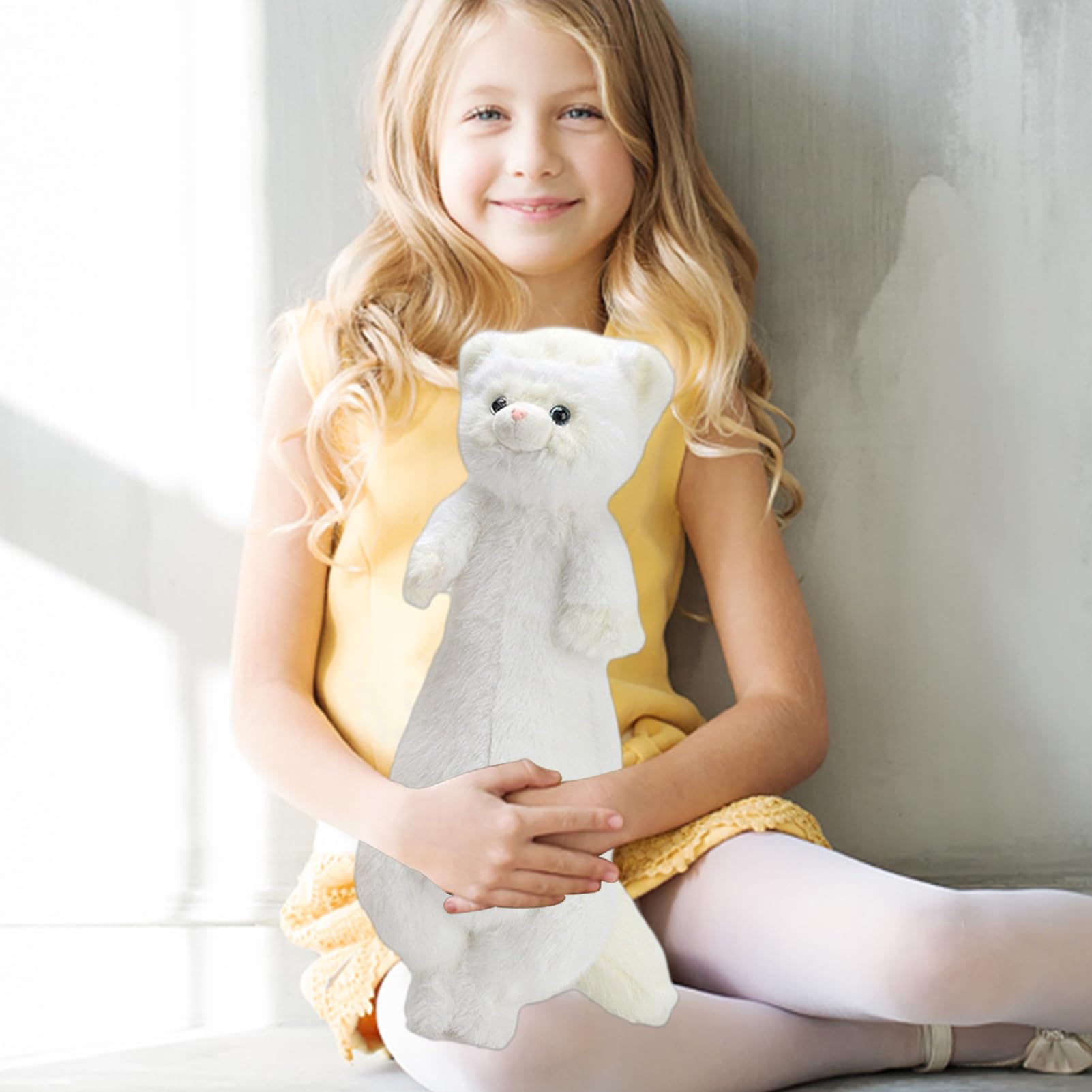 Generico Peluche furetto - Morbido per animali, simpatica bambola pelosa, design delicato e confortevole da abbracciare | decorativo per divano camera da per auto, per ragazze, bambini, d