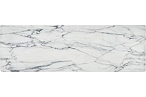 Home Dynamix Cozy Living Modern Marble Runner Anti-Fatigue Kitchen Mat, Stays in...