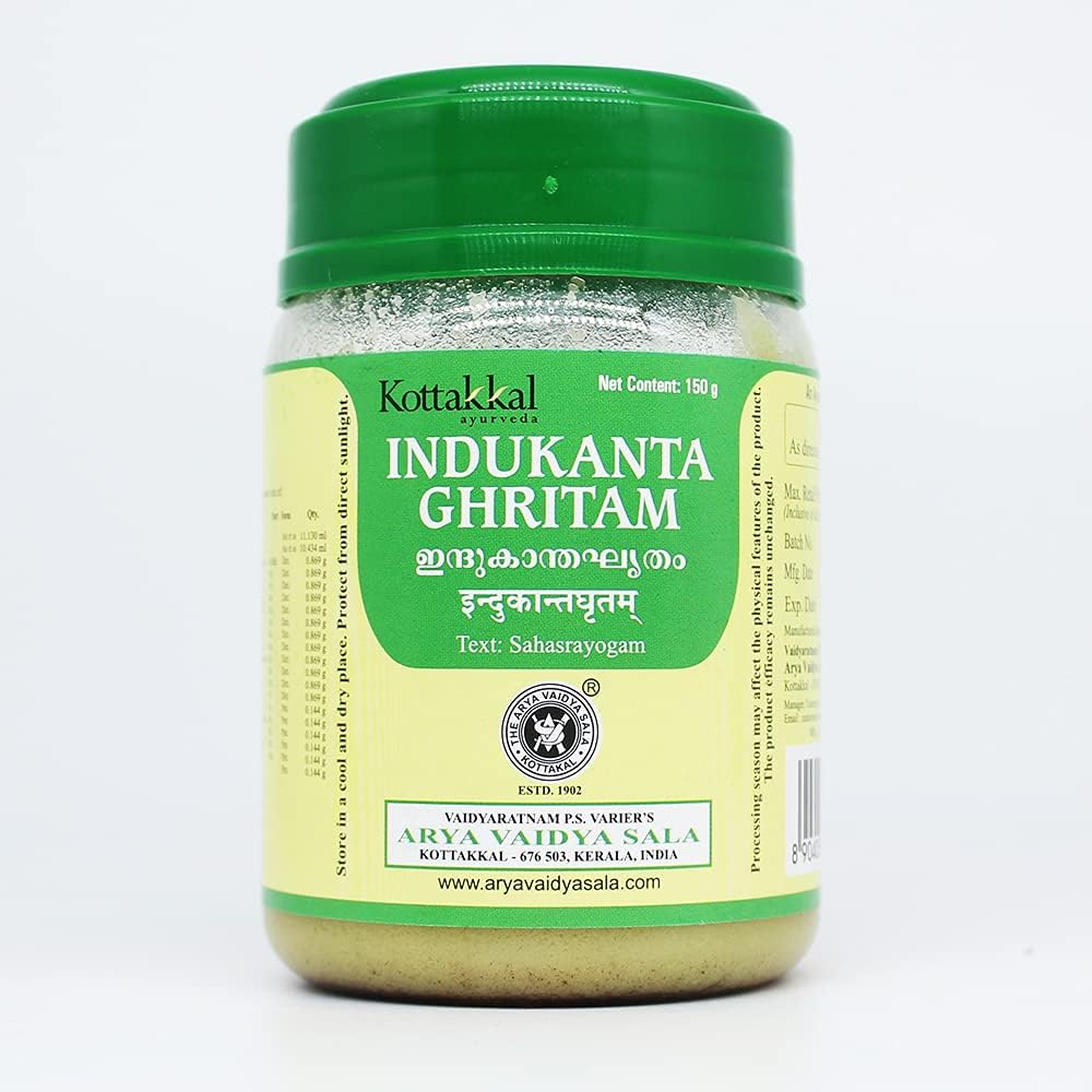 Indukanta Ghritam-150GM, (Pack Of 1), Of Arya Vaidya Sala Kottakkal and get Golden Oldie Herbsยฎ, Sukanthi Pills-1gm