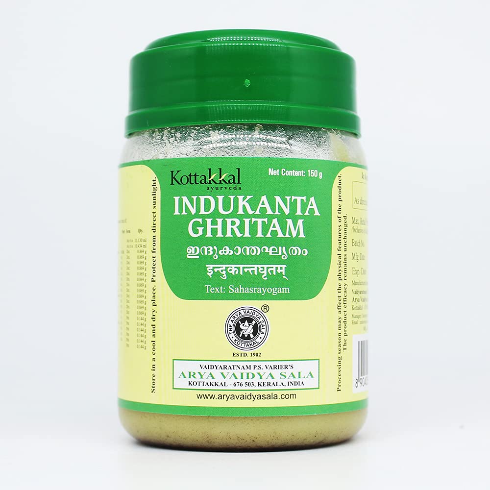 Indukanta Ghritam-150GM, (Pack Of 2), Of Arya Vaidya Sala Kottakkal and get Golden Oldie Herbs®, Sukanthi Pills-1gm