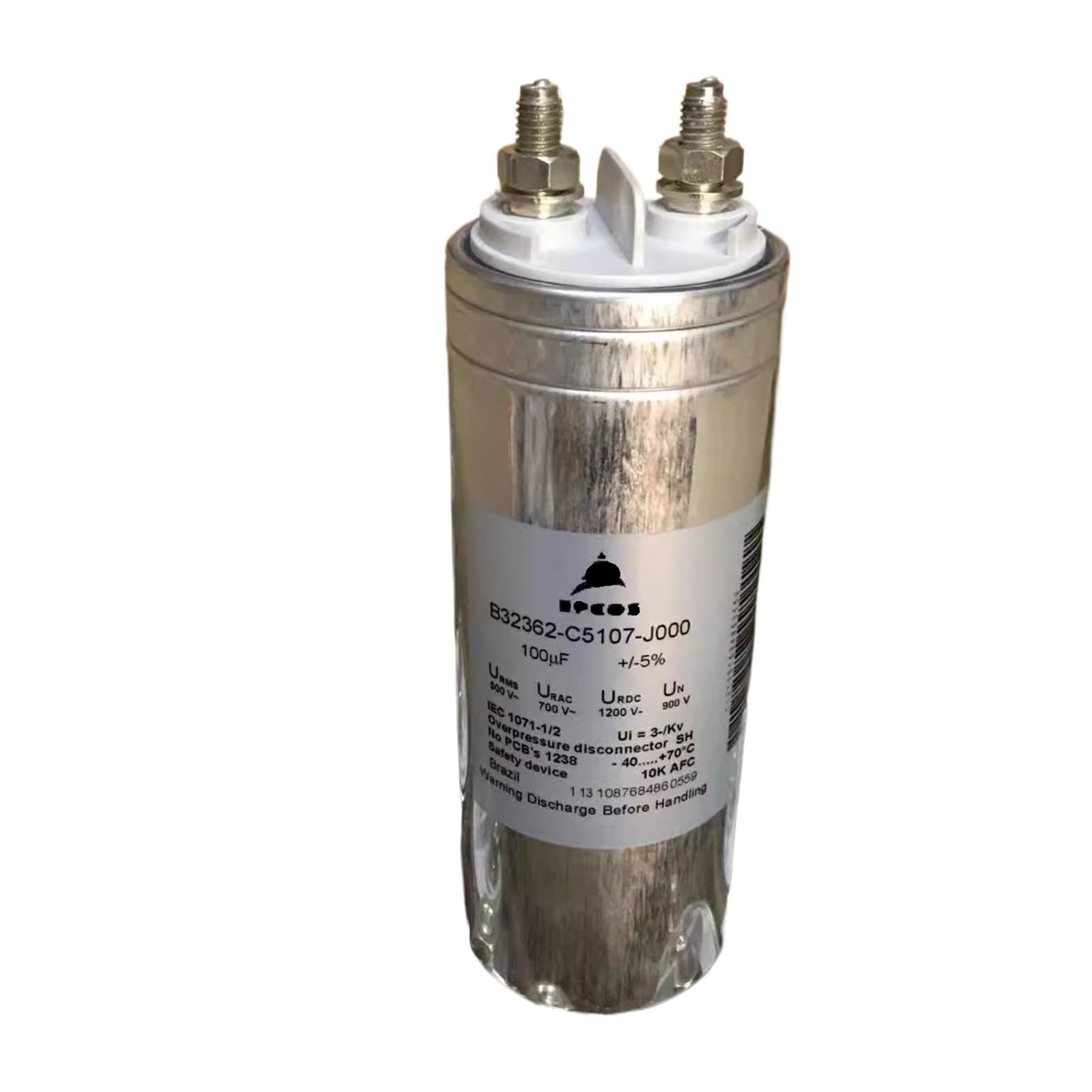 KSZHZYMGX B32362-C5107-J000 100UF 500VAC1200VDC Oil Filled Capacitors 1pcs
