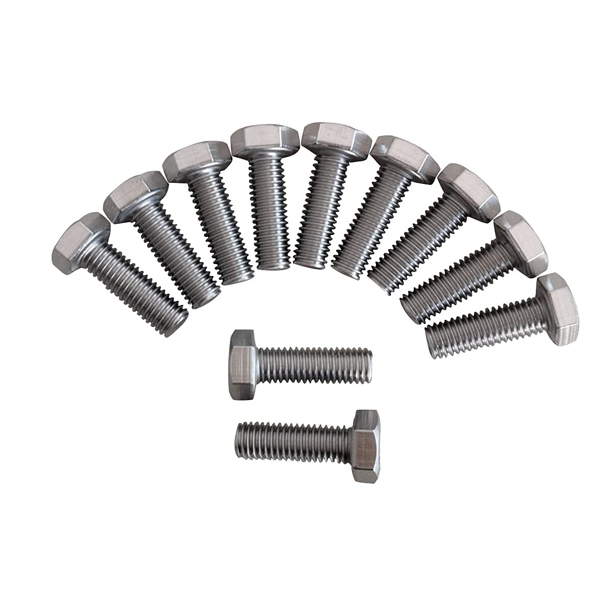 Amazon.co.jp: myoseya 六角全歯穴付きネジ DIN 933 シルバー304