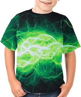 Boys Girls 3D Graphic Tees Unisex Short Sleeve T Shirt Novelty Neon Shirts for Boys 4-16 Years
