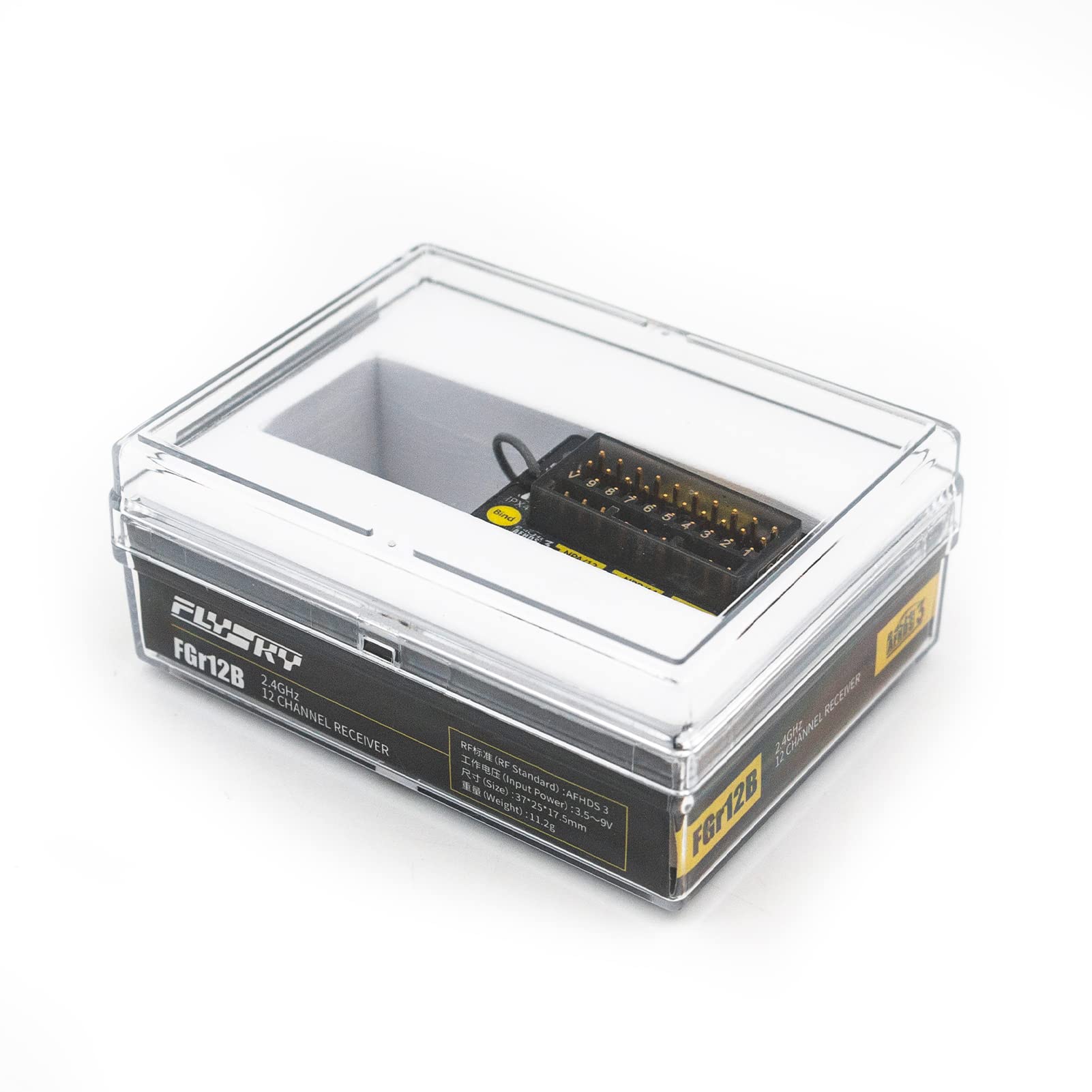 Matybobe FGr12B 2,4GHz 12 Kanal Empfänger PWM PPM Ibus für AFHDS3-Sender HF-Module PL18 / NB4 / NB4 Lite RC-Auto-Bootsfahrzeug