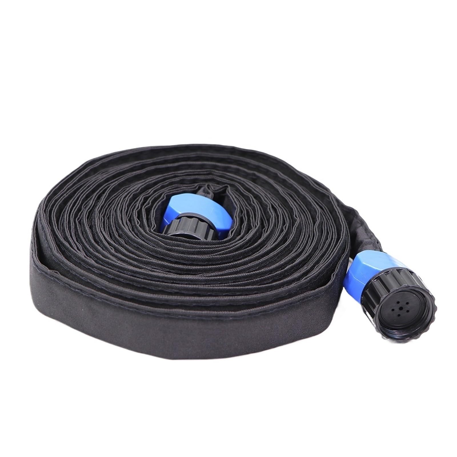 Manguera plana negra de 7,62 m, 15,24 m y 22,86 m for riego de jardín, bricolaje, ahorro de agua del 80%, doble capa, conectable, con orificios.(50ft(15M))