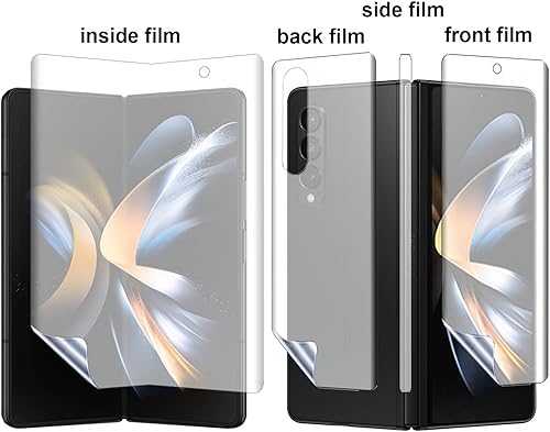 Miniatura 2 de (2 juegos de 8 piezas) Protector de pantalla diseñado para Samsung Galaxy Z Fold 4, 2 protectores de pantalla frontal mate y 2 protectores de