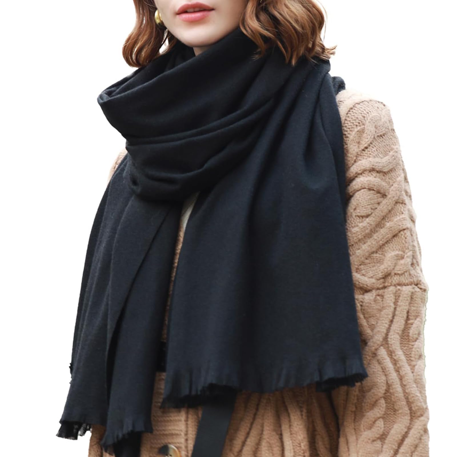 RIIQIICHY Sciarpa Donna Invernale Pashmina Scialle Stola Elegante Cerimonia Foulard Lungo Grande Spesse Calde