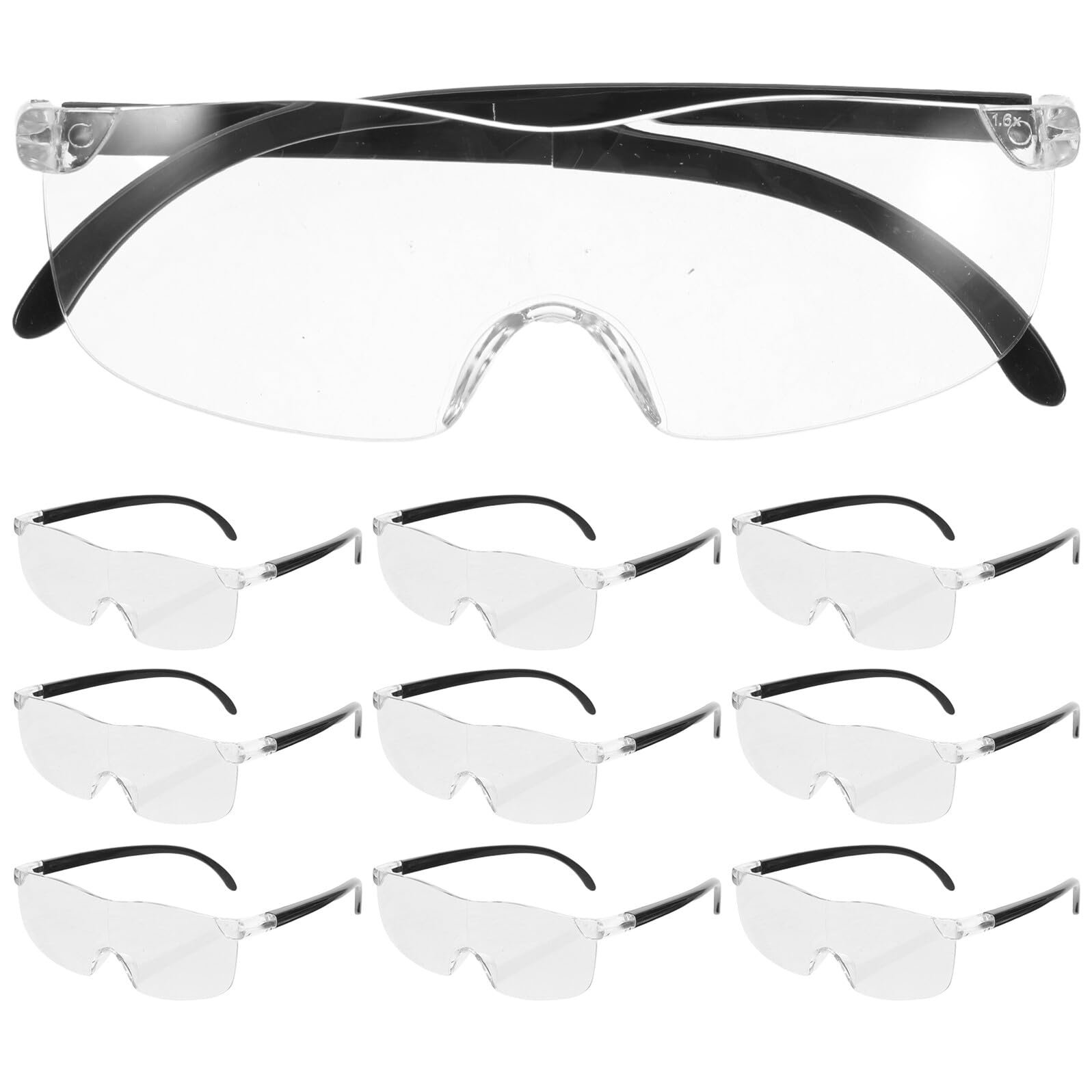 10piezas para Leer Montadas la Cabeza Lupa Portátil para Personas Mayores Magnificador de Lentes para Ver de Cerca Gafas de Aumento para Manualidades Lectura y Uso Doméstico
