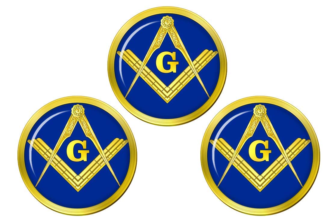 Giftshop UK Masonic Square and Compasses Golf Ball Markers