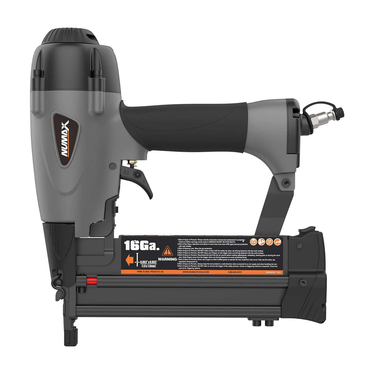 NuMax SXL31 Pneumatyczna gwoździarka i zszywacz 3 w 1, 16 Gauge, 18 Gauge, ergonomiczny i lekki pistolet do paznokci, bez końcówki marcowej do wykończenia, gwoździ i zszywek