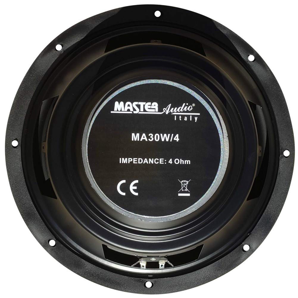 MASTER AUDIO 1 MA30W/4 MA 30W/4 woofer professionale 30,00 cm 300 mm 12" 300 watt rms e 600 watt max 4 ohm 94 db sospensione in gomma auto, 1 pezzo