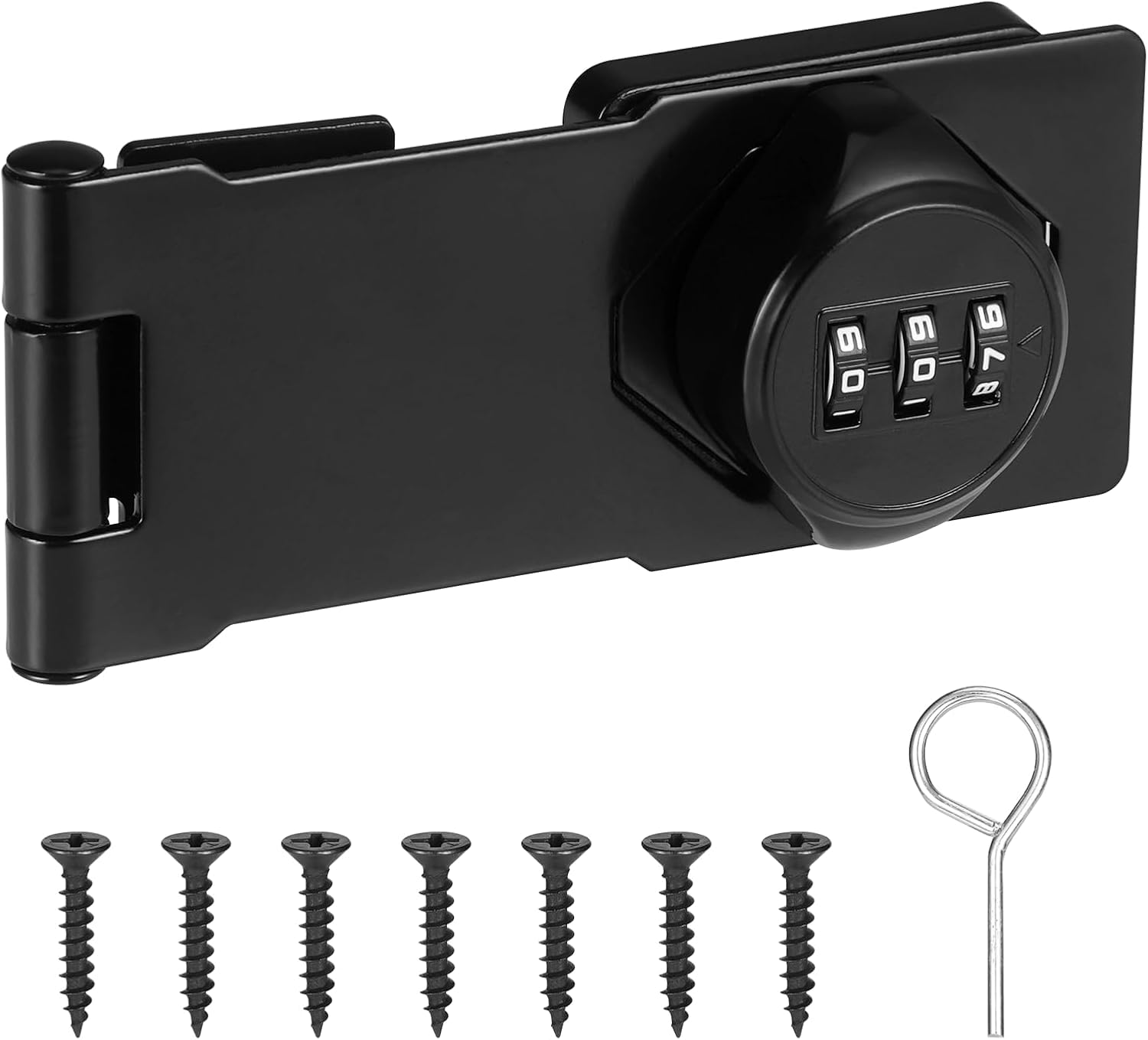 Cabinet Password Lock | 3 Digit Combination Security for Cabinet, Drawer & Wardrobe | Child Safety Keyless Door Latch Lock-image-8