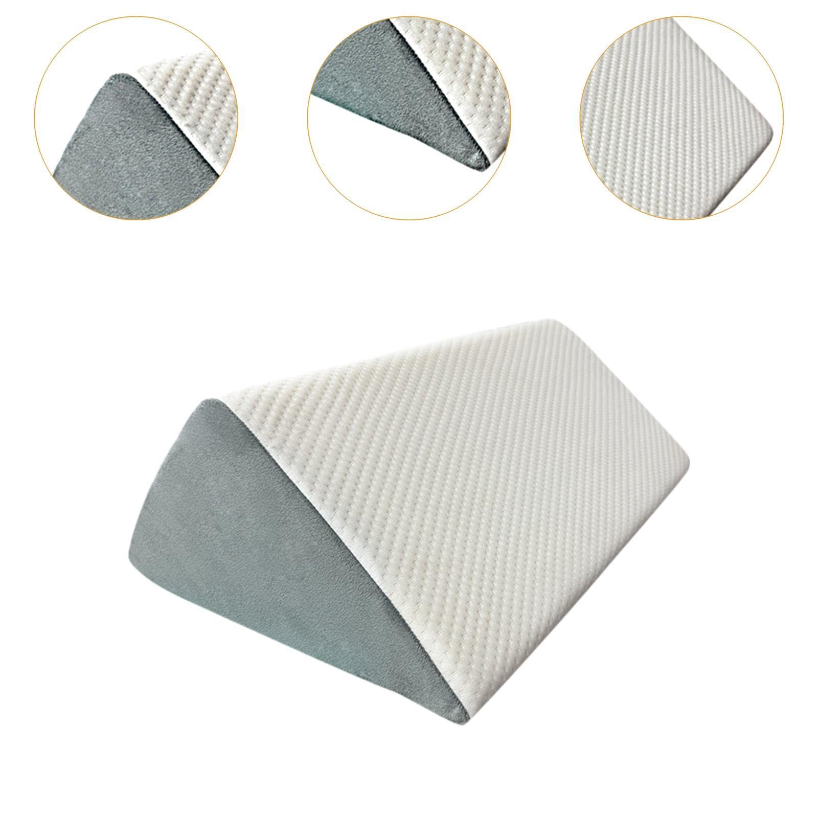 Fenteer Almohada para Piernas Almohada Triangular Cojín Rodillas Almohada Cuña Espuma Descanso Soporte Relajación Función Ajustable Adecuada para Dormir Lect