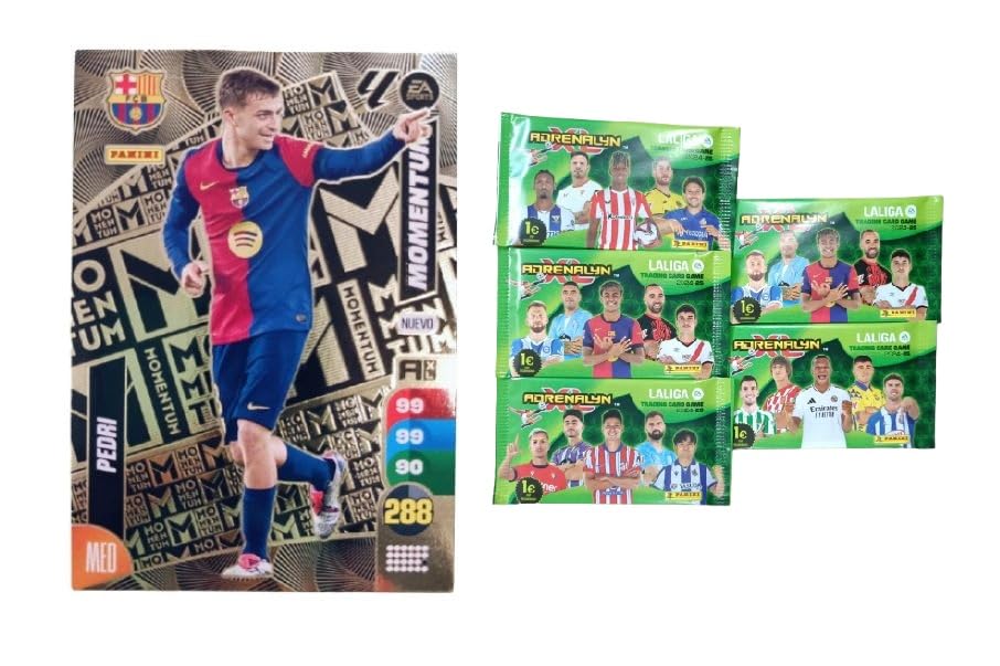 Nuevo Momentum PEDRI Barcelona + 5 Sobres Actualización 2024 2025 Balon de Oro 24 25
