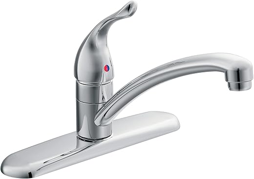 Moen Chateau Chrome One-Handle Low Arc Kitchen Faucet, 7425