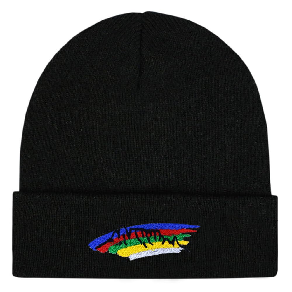 Teddyt's Unisex Black Adult South Africa Table Top Mountain Thermal Beanie Hat