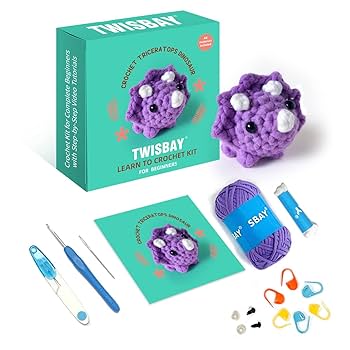 Amazon.co.jp: TWISBAY かぎ針編みキット 初心者用 かぎ針編み糸