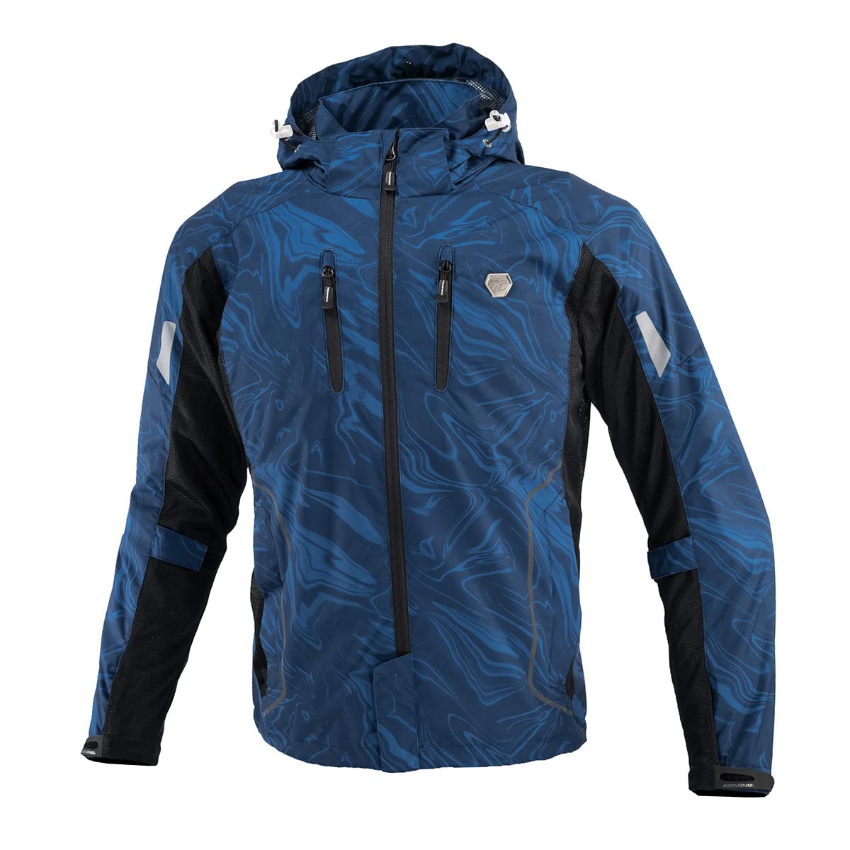 [KOMINE] バイク用 ジャケット JK-1123 プロテクトハーフメッシュパーカ 07-1123 メンズ Navy Marble S