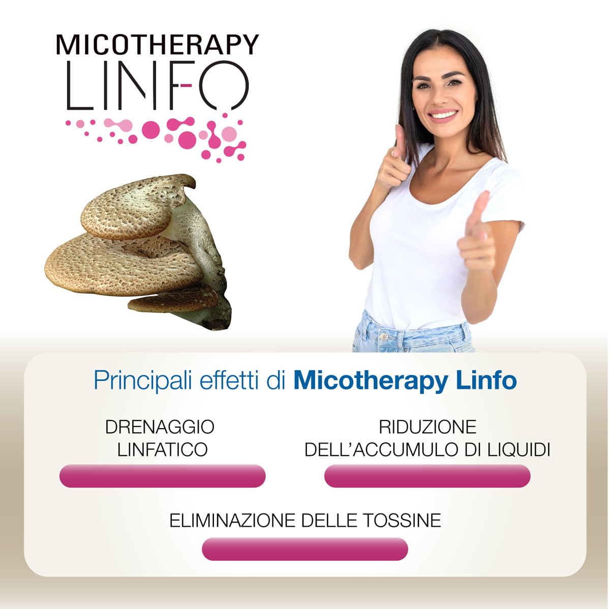 AVD REFORM | Micotherapy Linfo – Integratore con Polyporus umbellatus, bromelina ed estratti vegetali dall’azione drenante – 90 capsule – Prodotto in Italia