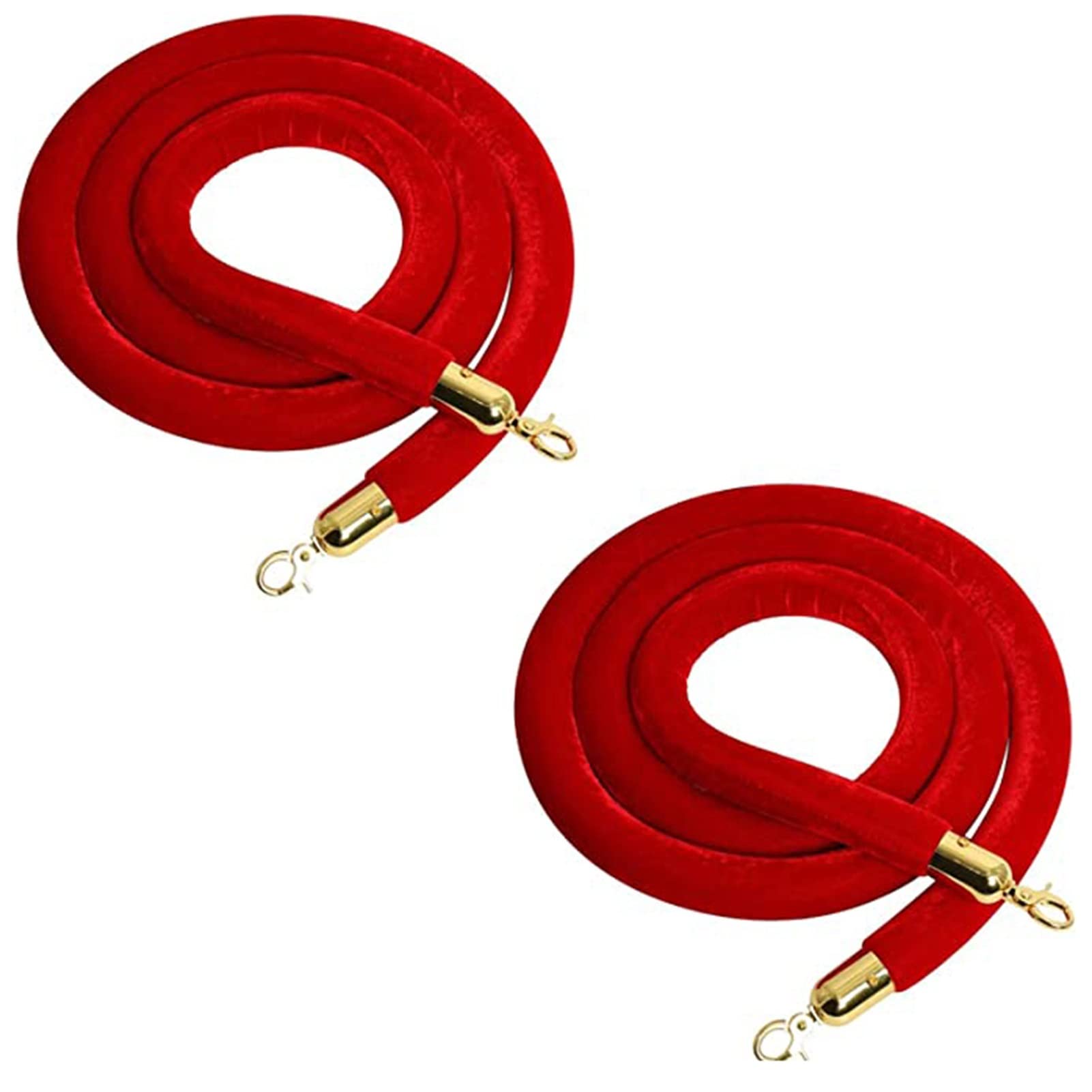 Premium Crowd Control Rope with d Hook 1.4m/4.6ft Red Ber Rope for Hotels Cinemas Events VIP Queue Management Easy Installation and Stylish