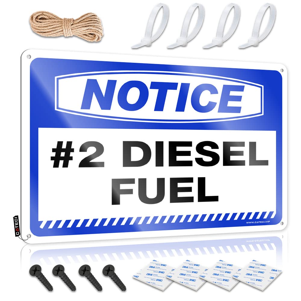 ZTBBDNQHA Metal Sign Decor Vintage Notice #2 Diesel Fuel Tin Sign Personalized Man Cave Sign Funny House Signs(30X40CM)