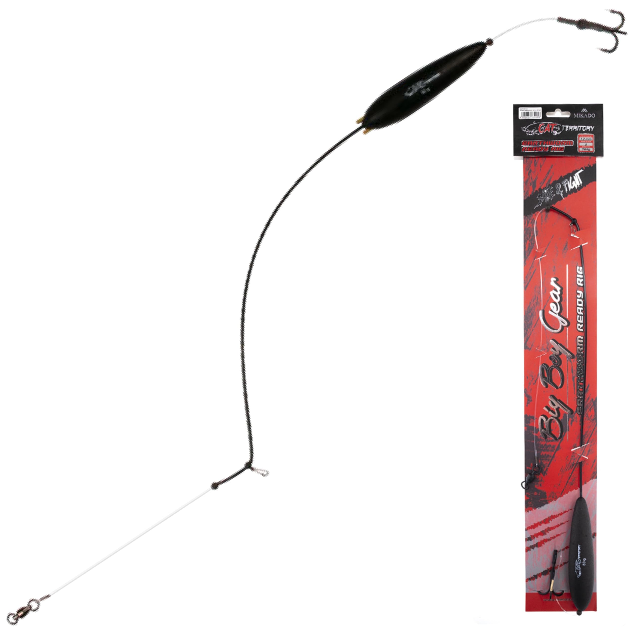 Mikado, setale per siluro, Montaggio a Pioggia Worm Rig, Diametro 1,2 mm/78 kg/U-Pose 50 g