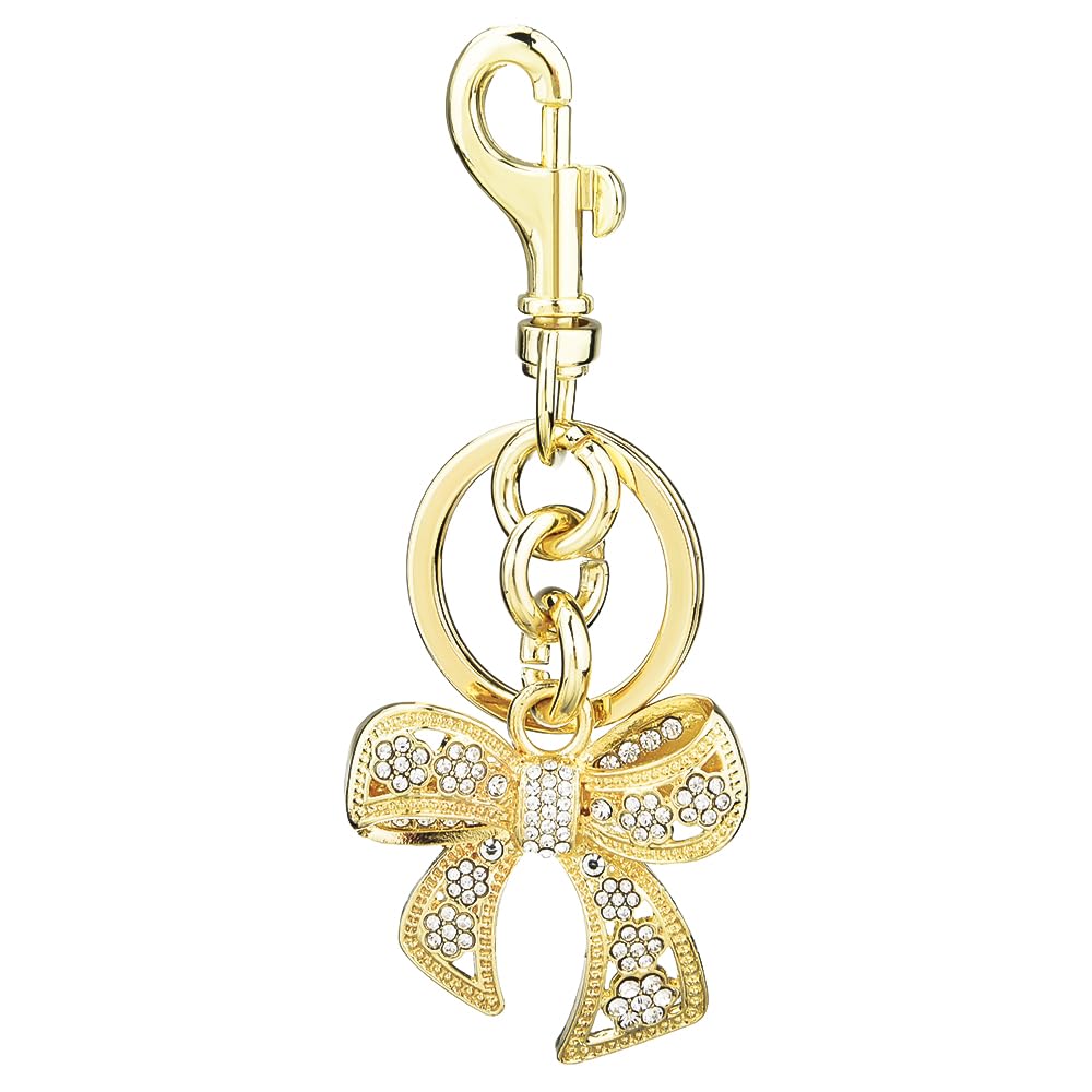 Rohxyzo Sparkly Bow Keychain Bag Charms for Womens Handbags, Shiny Bow Gifts & Purse Accessories for Backpacks, Walletsa