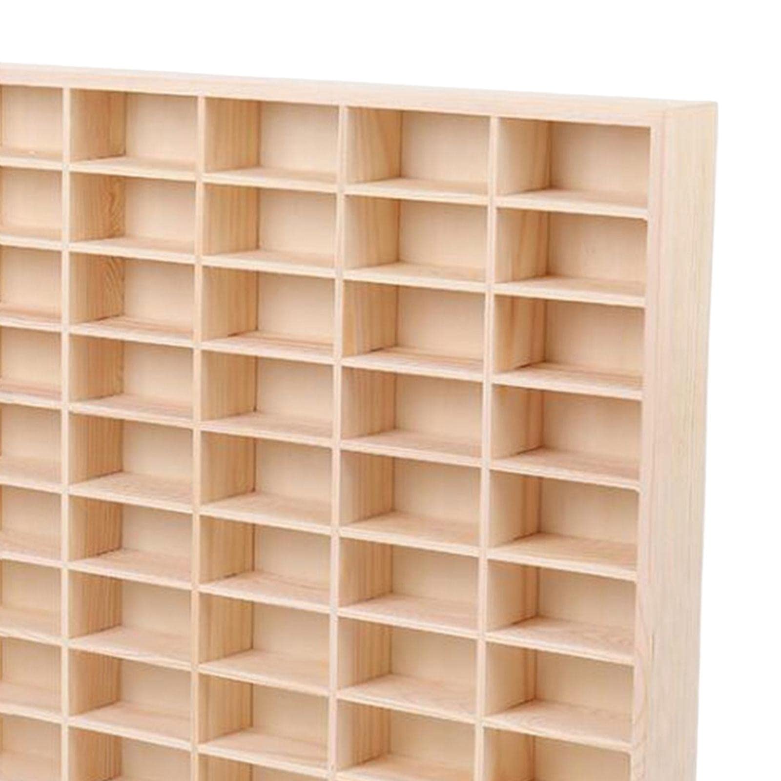 Expositor Multiusos para Figuras de Acción, Estantes de Almacenamiento, Vitrina, Expositor de Madera para Coches de Metal Fundido, Coleccionables, Mos, 77 cuadrículas, Individual