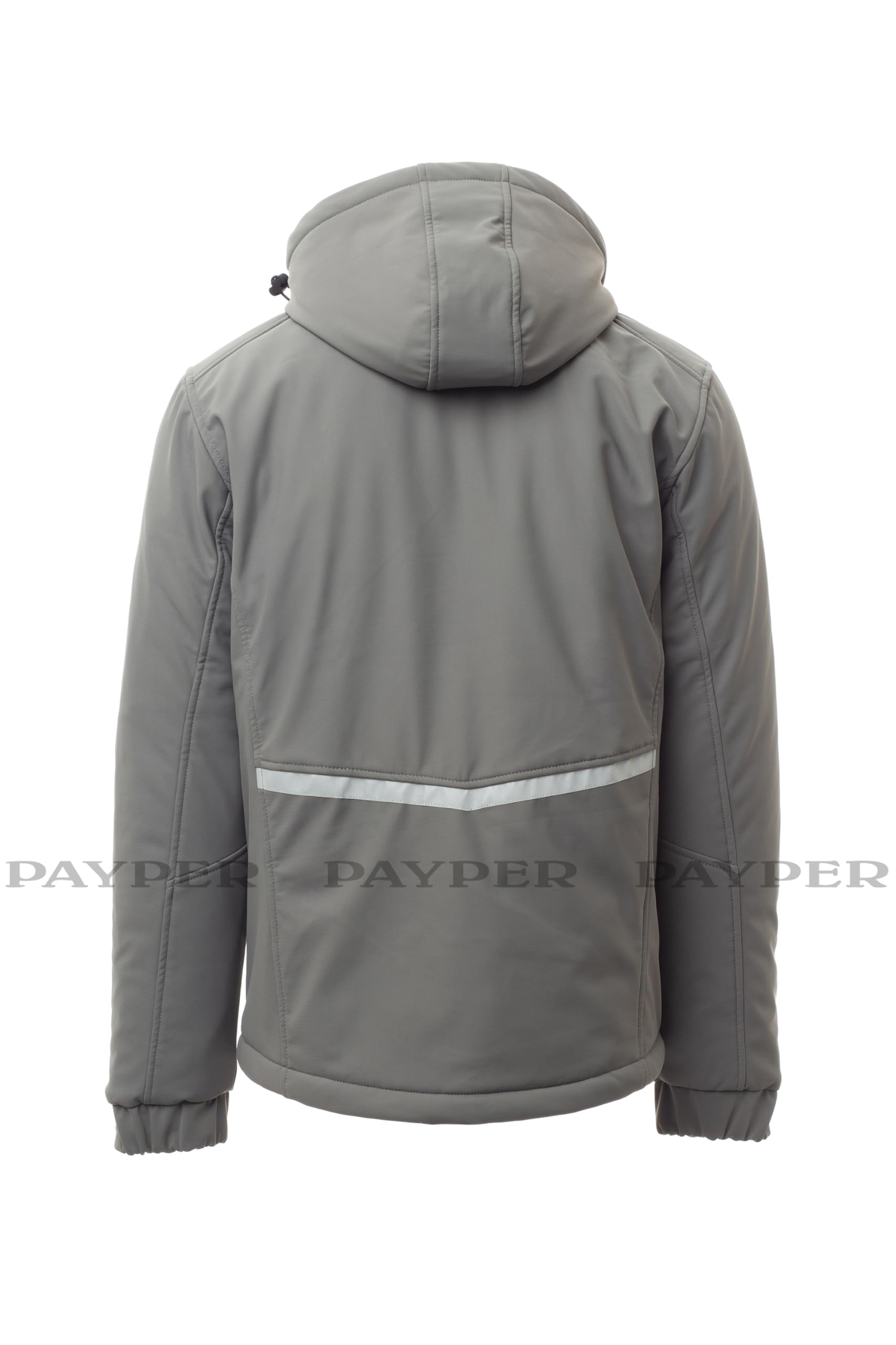 PAYPER Giacca Softshell Invernale da Esterni Creek Pad Unisex Grigio Fumo/Nero Taglia L