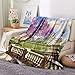 QHWLKJ Coperta e Plaid Castello di ciliegi in fiore Coperta in Flanella Stampata 3D Peluche Calda Adatta alla Flanella da Viaggio per Divano Letto 150 x 200 cm