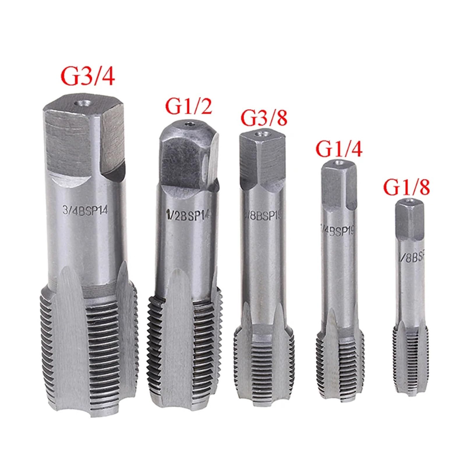 Set di Punte per maschiatura, G1/8 1/4 3/8 1/2 maschiatura per Tubi Conici NPT Utensili per Il Taglio di filettature per Viti Metalliche 1 pz