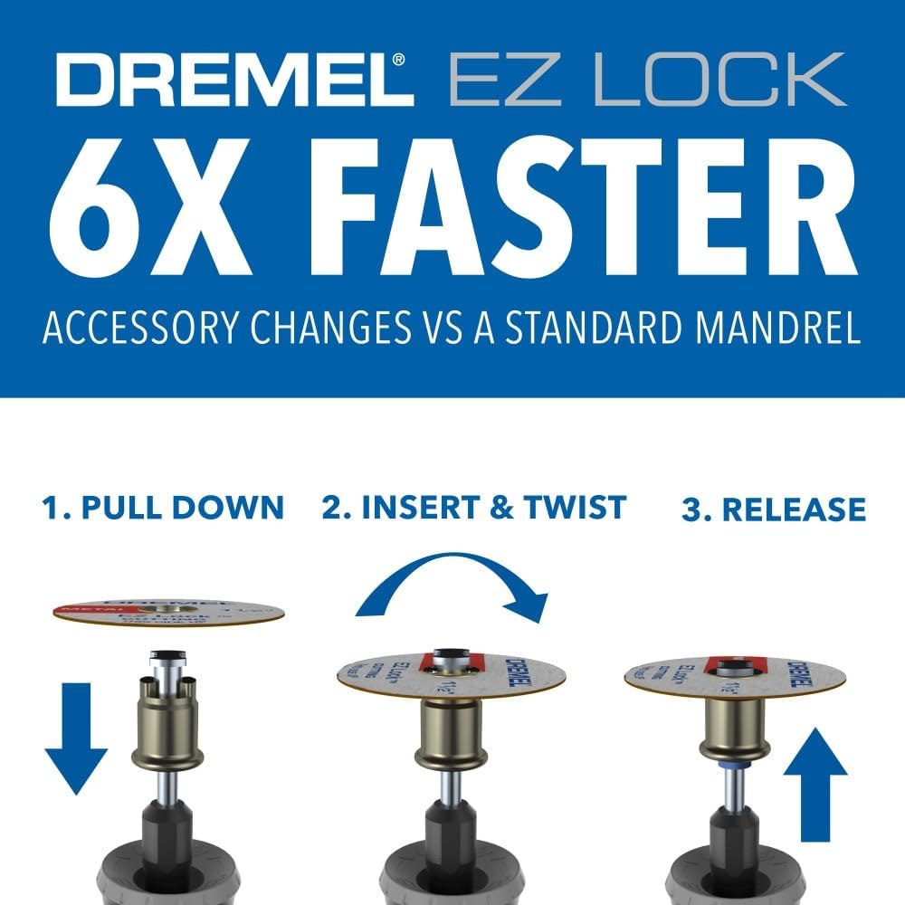 Dremel EZ Lock Mandrel - Faster Accessory Changes -4 Dremel EZ Lock Mandrel - Faster Accessory Changes -4