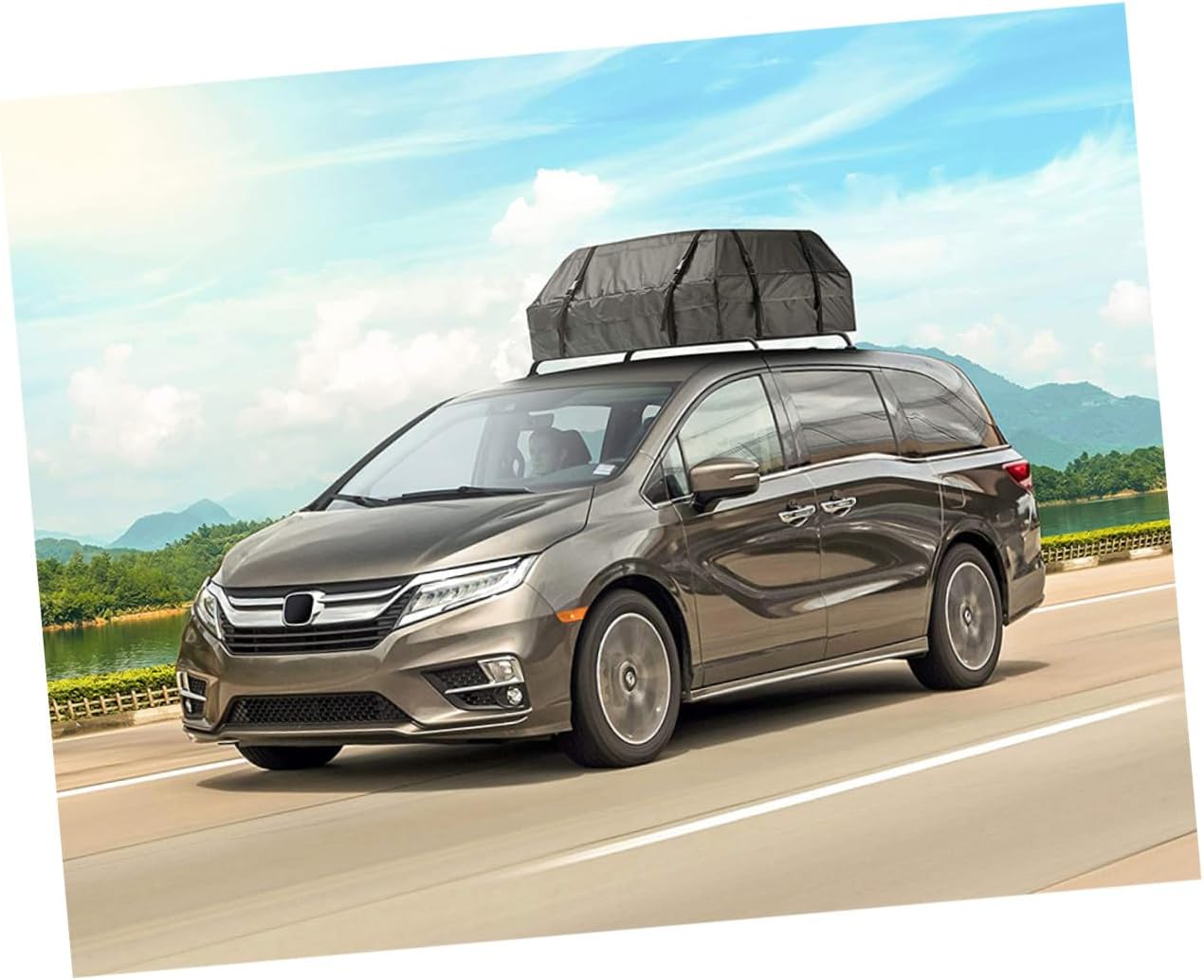 600d Oxford Fabric Waterproof Car Rooftop Cargo Bag with Dustproof Sunproof Protection, Large Capacity Soft Shell Carrier for Vehicle Travel Storage