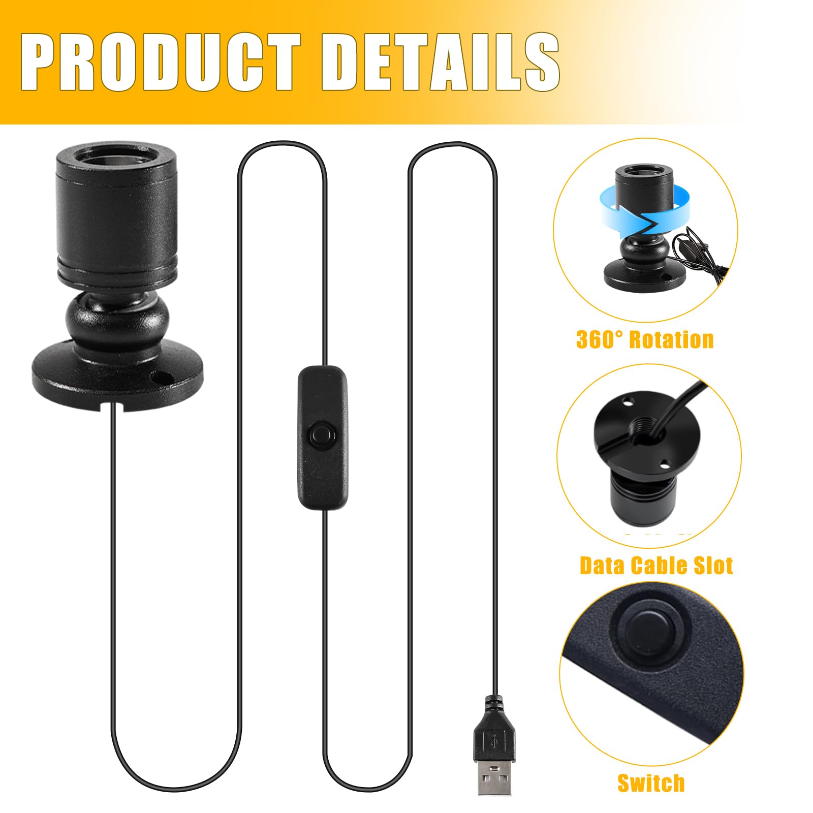 Joycabin 4 Stück Mini LED Strahler, 5V 1W Aluminium Spotlight mit Schalten, LED Schrankleuchte Akzentlichter Mini Spot Licht für Vitrinen, Schmuck, Schaufenstern, Modellen (4000 K Neutrales Licht)