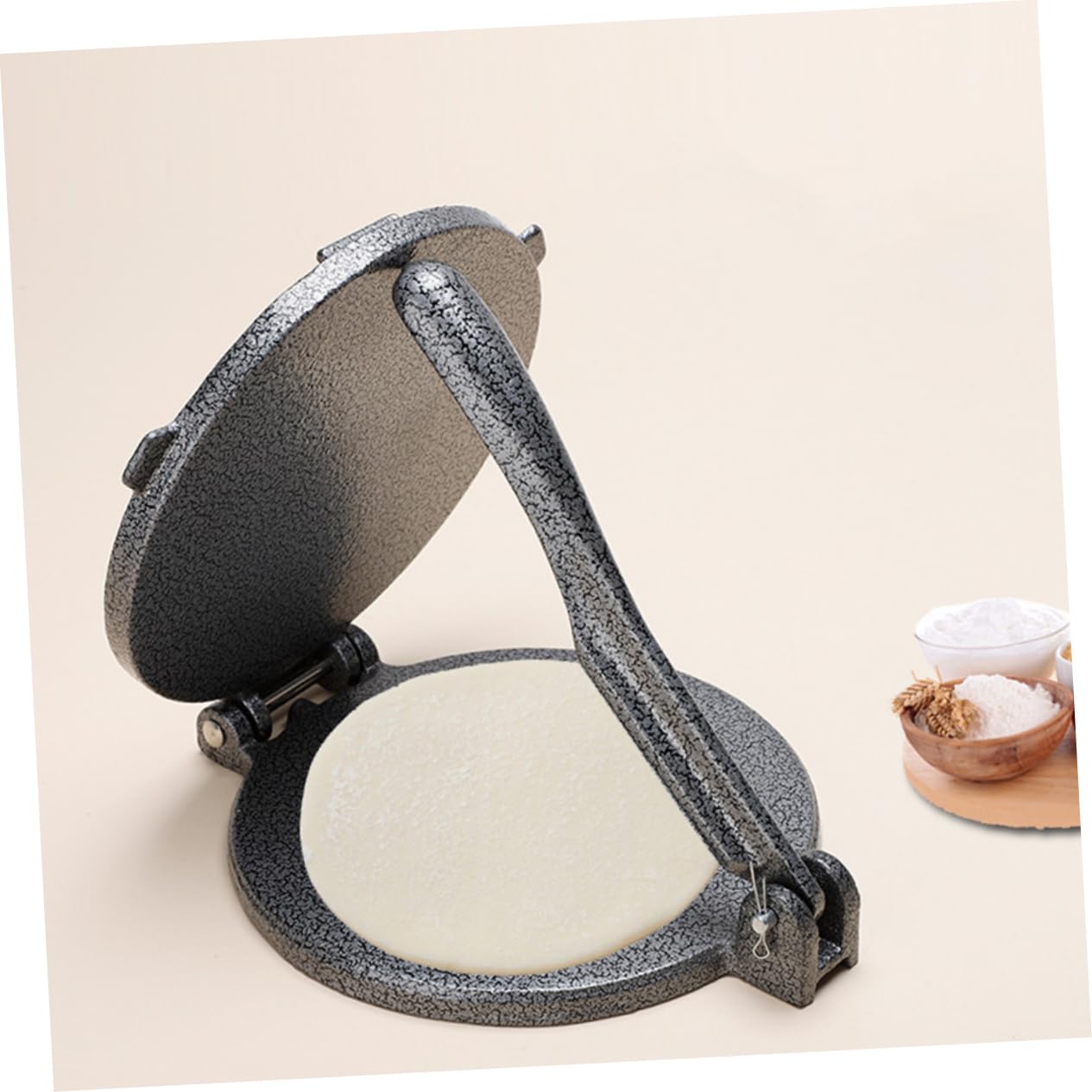 IMIKEYA Pressa Mattarello Nero per e Resistente Tortilla All'usura Alluminio in senza Bisogno di Farina e Impasto di Mais, per Uso Domestico e Professionale