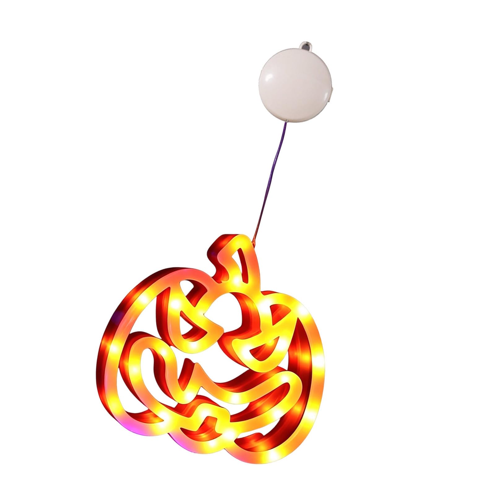 Scary Window Hanging Ornament Battery Operated LED Pendant Ornament for Halloween Parties and Event Halloween Window Decoration