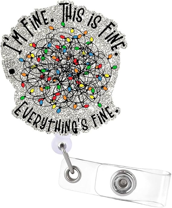 Christmas Badge Reel, Funny Christmas Badge Holder