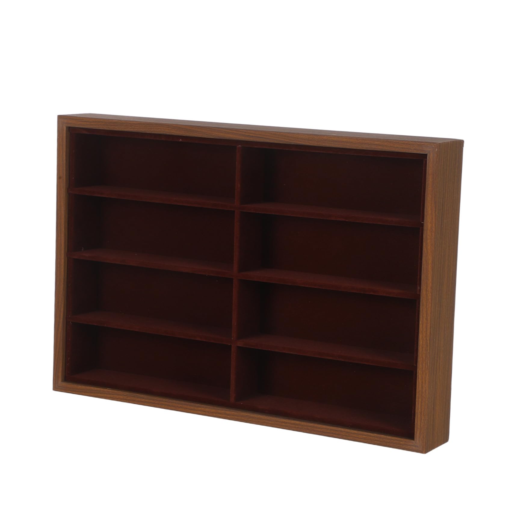 Abaodam Estuche Organizador para Gafas de Sol y Joyas 8 Compartimentos, Bandeja de Madera Ligera para Viaje y Escritorio