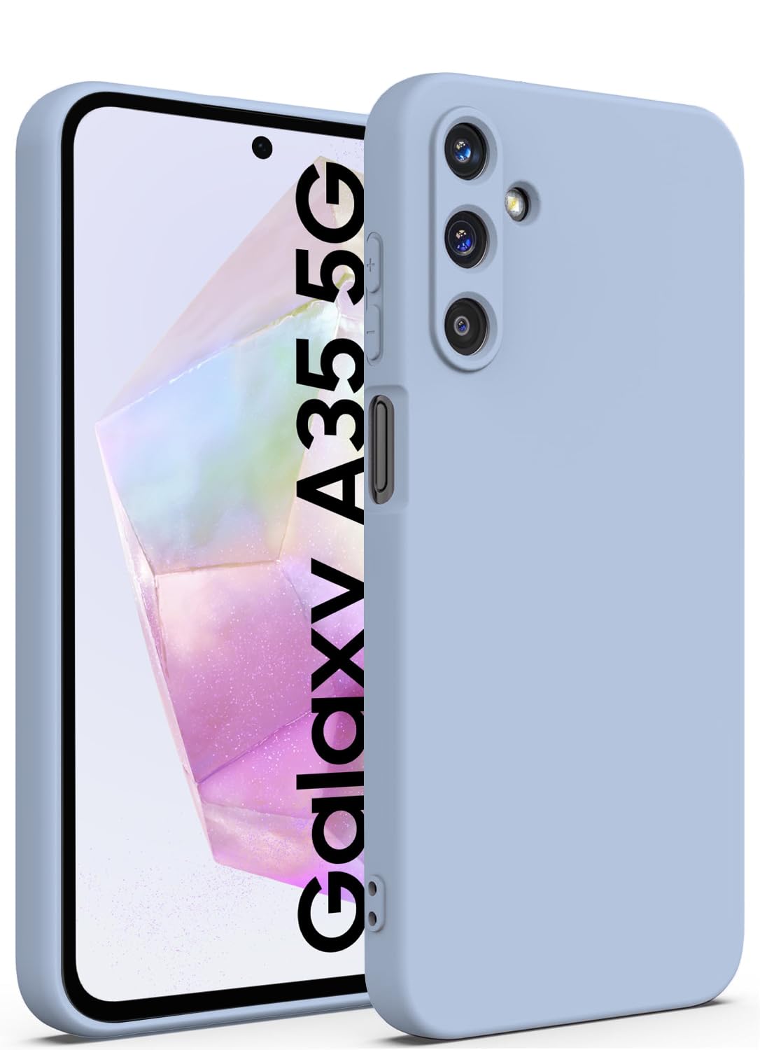 DIZORO Microfiber Candy Case For Samsung A35 5G Smooth Touch Cushion Liquid Soft Silicone Gel Rubber Phone Cases Non-Slip Full Body Protective Shockproof Back Cover -Carolina,Blue DIZORO Microfiber Candy Case For Samsung A35 5G Smooth Touch Cushion Liquid Soft Silicone Gel Rubber Phone Cases Non-Slip Full Body Protective Shockproof Back Cover -Carolina,Blue